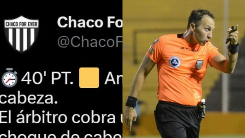 Chaco For Ever se quejó del árbitro en Twitter y el reclamo se hizo viral