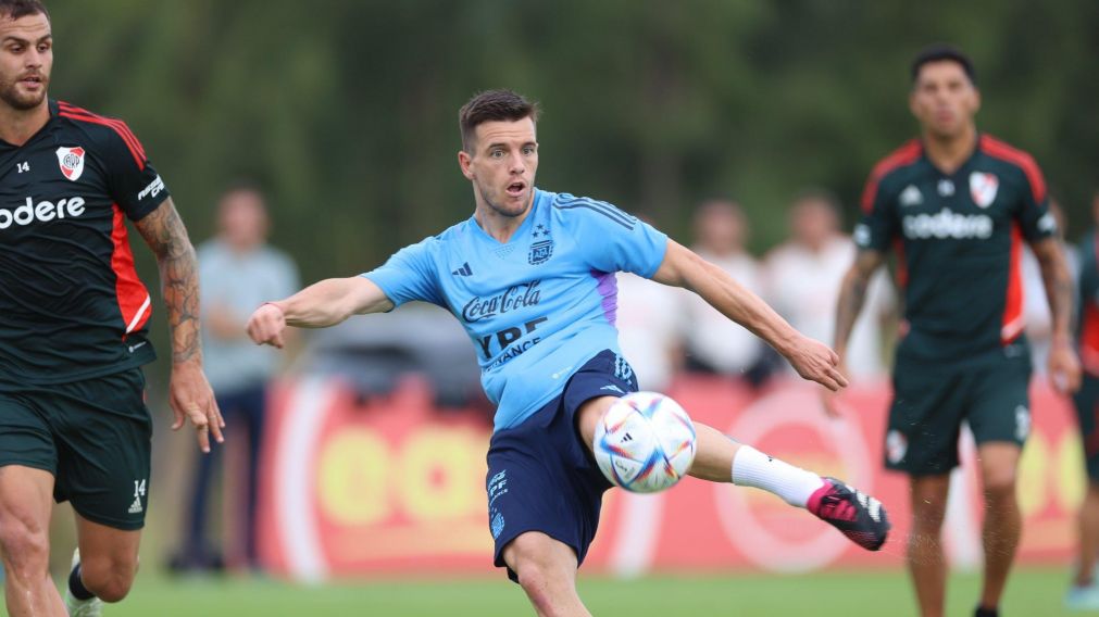 La Selecci�n Argentina venci� a River en una pr�ctica previa al amistoso con Curazao
