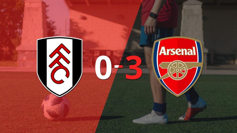 De visitante, Arsenal goleó a Fulham con un contundente 3 a 0