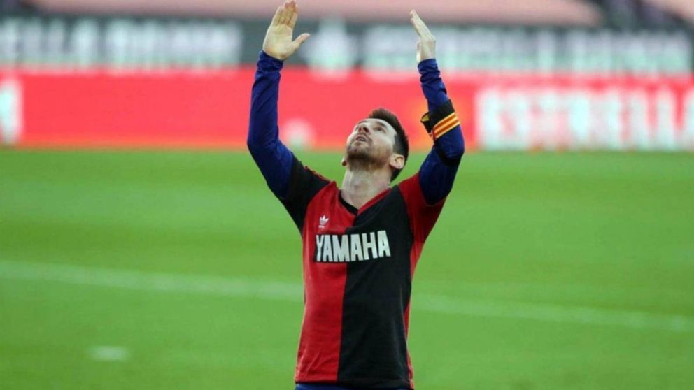 Amenazas a Messi: La bandera de apoyo de los hinchas de Newell's