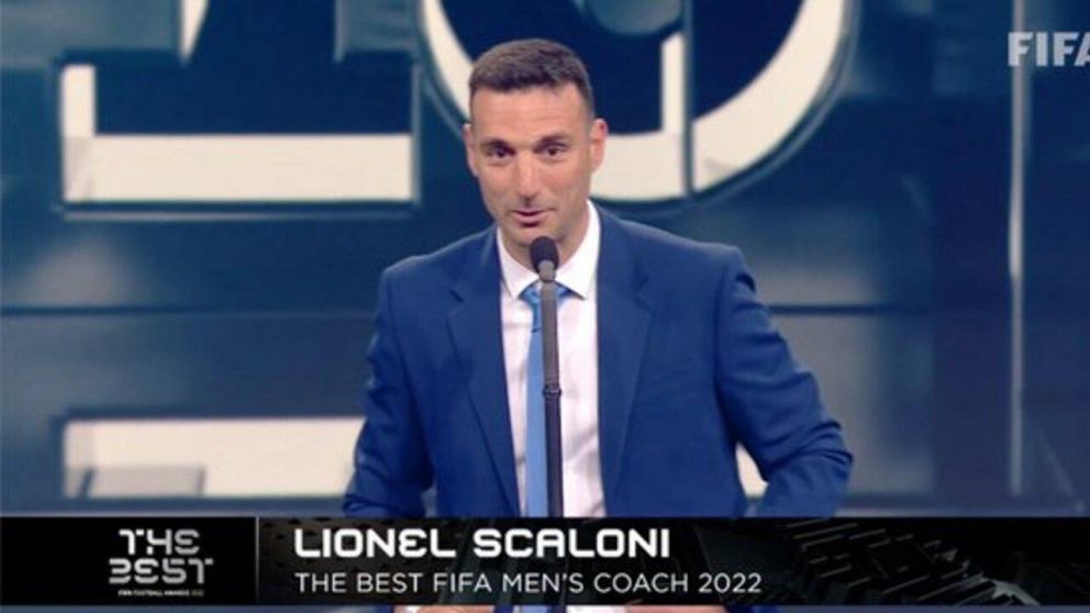Premios The Best: Lionel Scaloni fue elegido por la FIFA como el mejor director técnico de 2022
