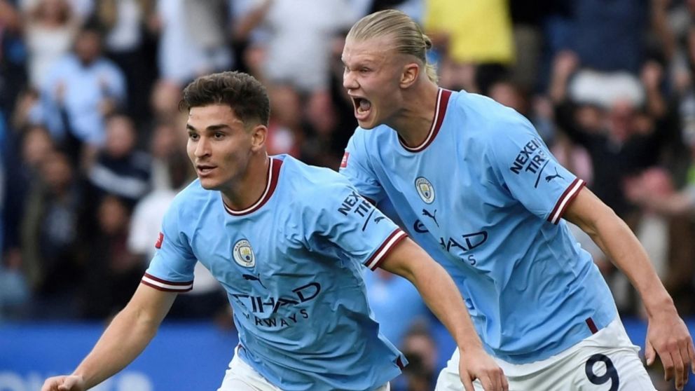 Guardiola destacó la sociedad de Julián Álvarez con Haaland en el Manchester City