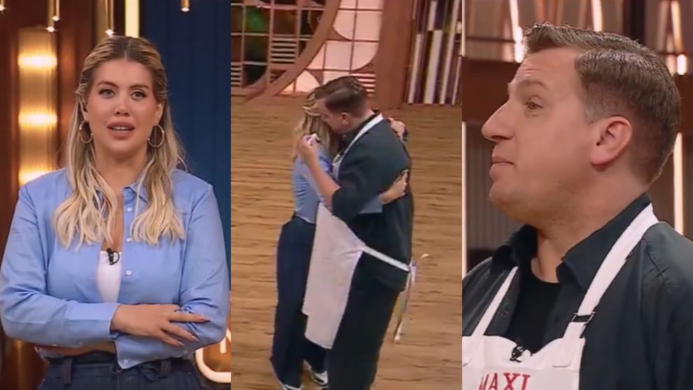 Maxi López se emocionó en "MasterChef Celebrity" al hablar de sus hijos y Wanda Nara lo contuvo ante las cámaras: "Te la pasas extrañándolos..."