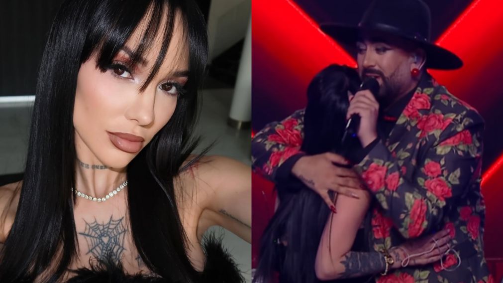 La Joaqui descubrió que conocía a un participante de "La Voz Argentina". (Foto: Captura Youtube/ La Voz Argentina e Instagram/ @lajoaqui).