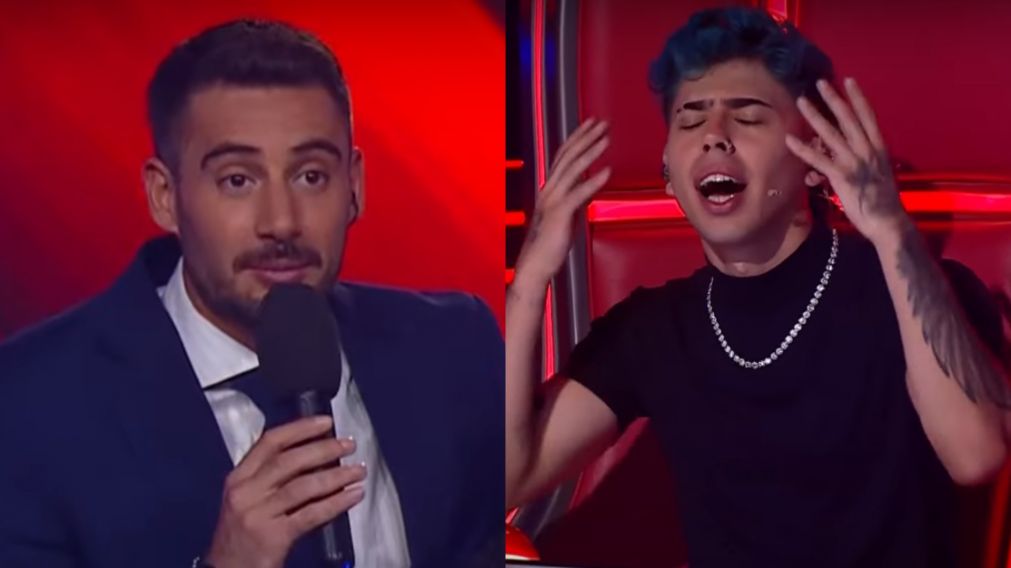 Tenso momento en “La Voz Argentina” con Nico Occhiato y Luck Ra. (Foto: Captura Youtube/ La Voz Argentina).