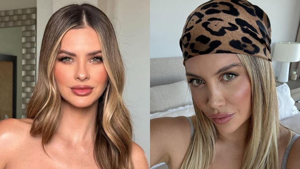 La reacci�n de la China Su�rez ante las explosivas acusaciones de Wanda Nara. (Foto: Instagram/ @sangrejaponesa y @wanda_nara).