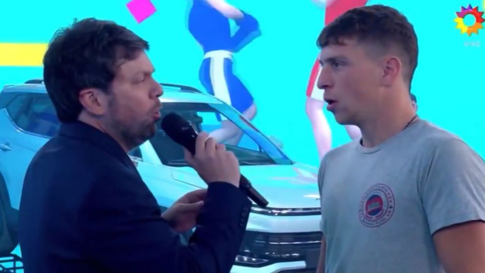 El desopilante blooper de Guido Kaczka con un boxeador que se presentó en "Buenas noches familia": "Pienso mal..."
