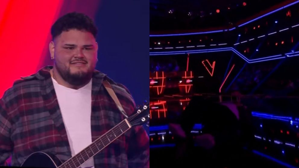 Un participante de "La Voz Argentina" se cayó en el escenario antes de cantar: "Terrible palo..."