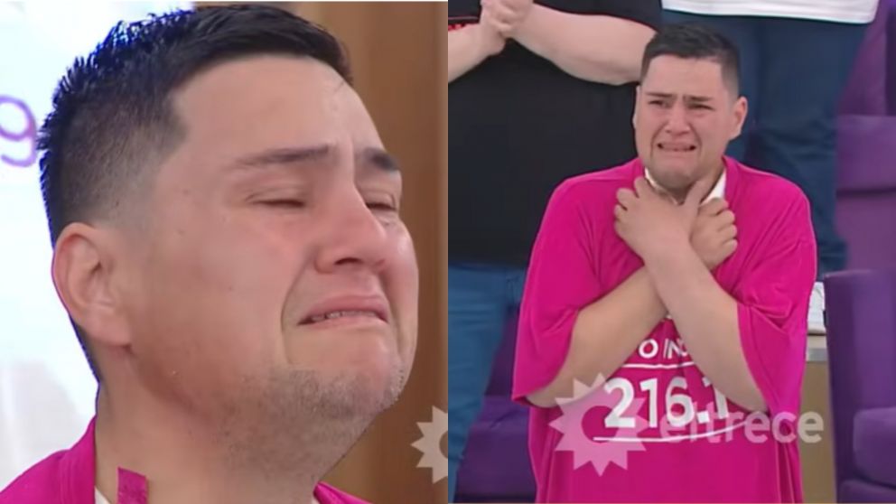 La emoci�n de Luisito de "Cuesti�n de Peso" tras llegar a su alta, a 14 a�os de haber ingresado al programa.