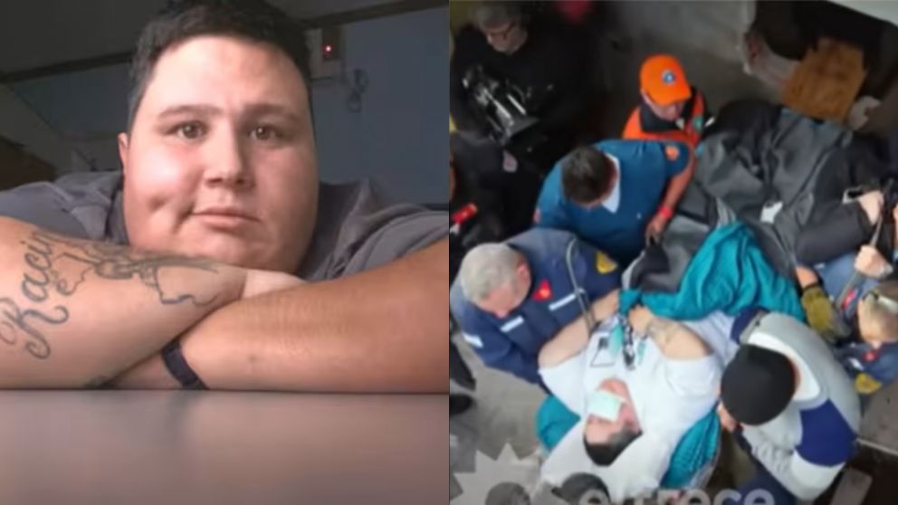 Cristian Fredes, el exparticipante de "Cuestión de peso", rompió el silencio tras ser rescatado por bomberos: "Estoy cayendo..."