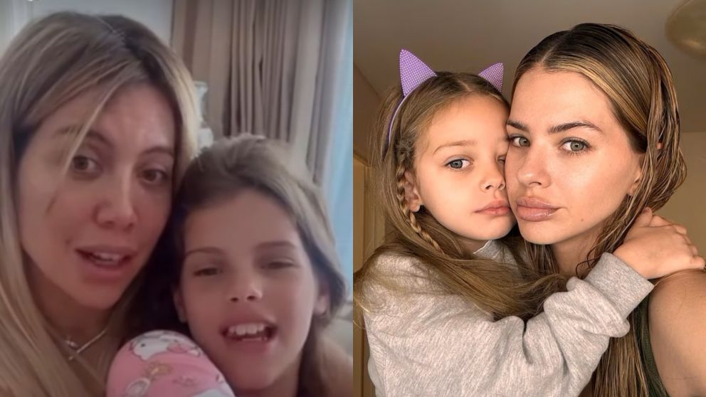 Indignaci�n contra Wanda Nara: su hija mayor apareci� en un vivo y opin� sobre Magnolia. (Foto: Instagram/@sangrejaponesa y @wanda_nara).