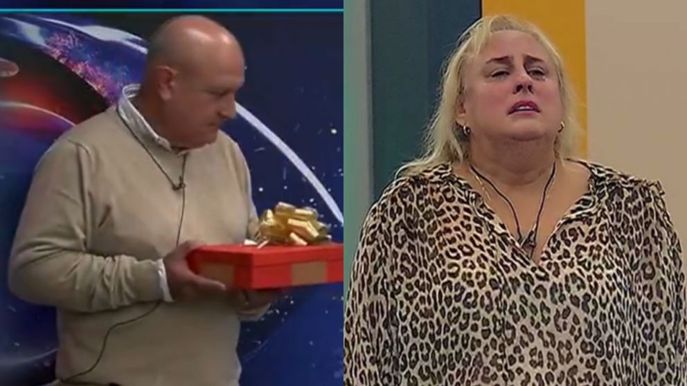 "Congelados" en "Gran Hermano 2025": la emoción de Selva ante la visita de su marido (Foto captura de Telefe).