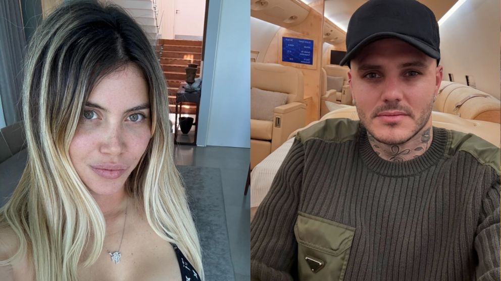 Mauro Icardi y Wanda Nara protagonizaron un escandaloso reencuentro con mascotas, gritos y presencia policial: "Está violento..." (Foto: Instagram/@wanda_nara y @mauroicardi).