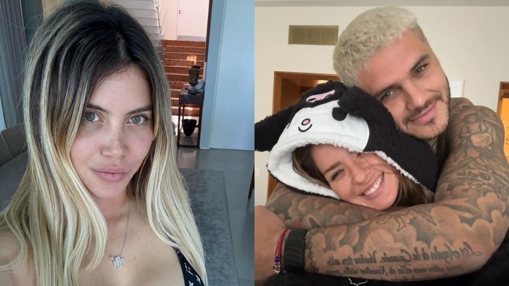 La sugerente foto de la China Suárez que le habría dedicado a Wanda Nara (Instagram/@wanda_nara y @sangrejaponesa).