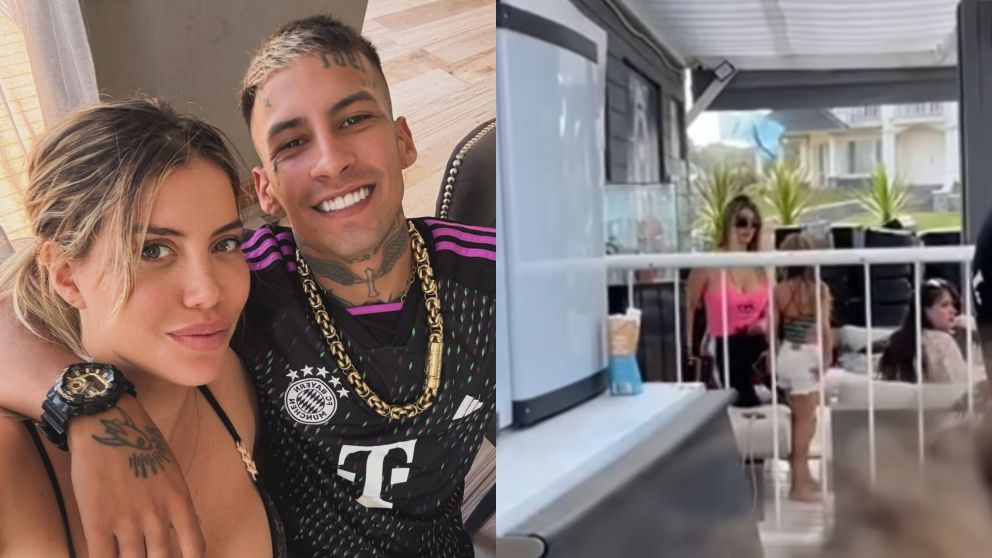 La pol�mica actitud de Wanda Nara en el show de L-Gante en Pinamar (Instagram/@wanda_nara y @yanilatorre).