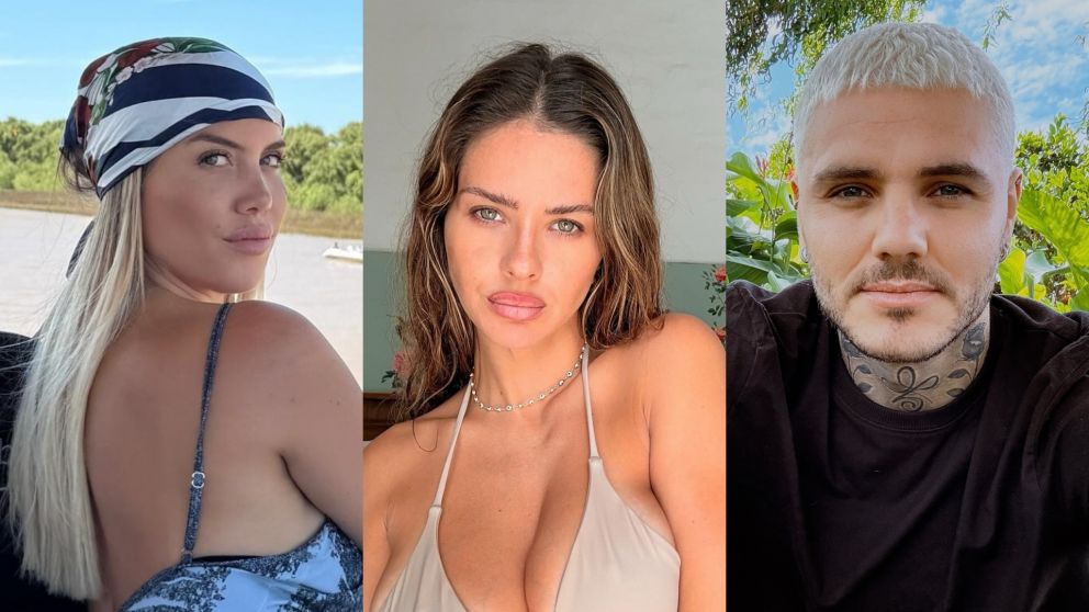 La China Su�rez le habr�a revisado el celular a Mauro Icardi y entr� en crisis a causa de Wanda Nara (Instagram/@wanda_nara, @sangrejaponesa y @mauroicardi).