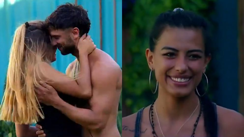 El beso entre Tato y Martina que habría puesto celosa a Luz en "Gran Hermano 2025" (Foto Telefe).