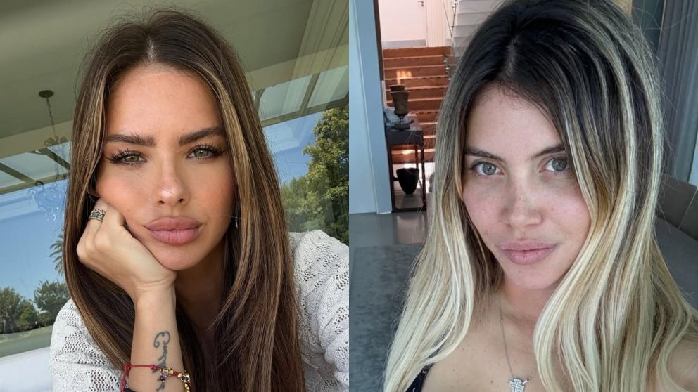 La China Suárez le impuso un bozal legal digital a Wanda Nara. (Foto: Instagram/ @sangrejaponesa y @wanda_nara).