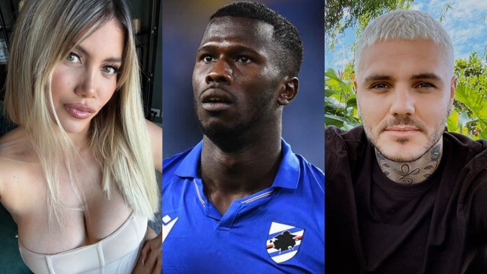Keita Baldé denuncio a Wanda Nara y Mauro Icardi (Foto Instagram/@wandanara, @mauroicardi y web).