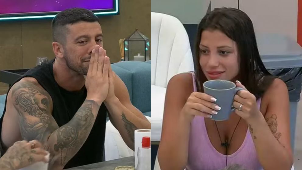 En tenso intercambio entre Giuliano y Jenifer de "Gran Hermano 2025" (Foto Telefe).