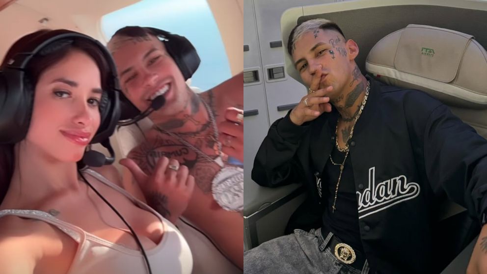 El video de L-Gante con su supuesta nueva novia (Instagram/@lgante_keloke y @dakotagotth).