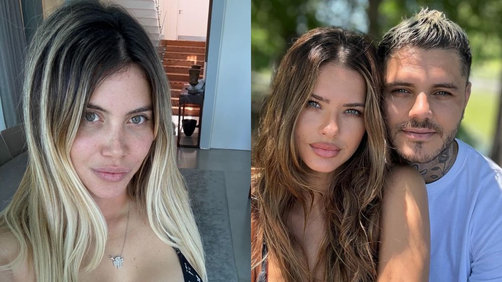 Mauro Icardi subió una provocadora foto de la China Suárez para hacer estallar a Wanda Nara (Instagram/@wanda_nara y @mauroicardi).