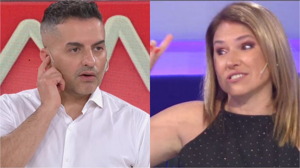 Fernanda Iglesias picante� a �ngel de Brito en el estreno de Puro Show.