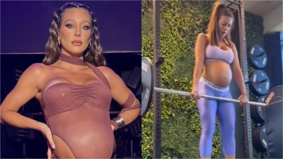 Sol Pérez mostró su exigente rutina de entrenamiento, mientras cursa el sexto mes de embarazo.