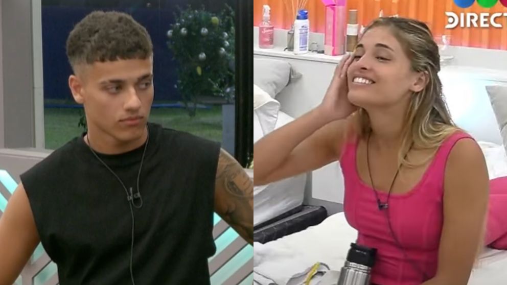 El apasionado beso entre Luca y Martina de "Gran Hermano 2025" (Foto Telefe).