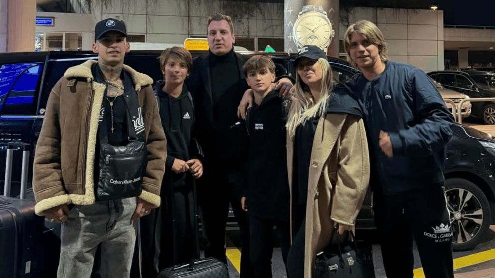Lo primero es la familia: Wanda Nara, Maxi López y L-Gante juntos en Suiza.