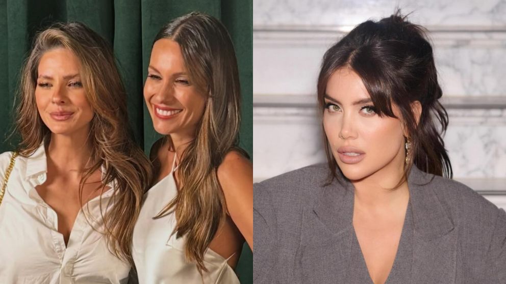 El inesperado abrazo entre Pampita y la China Suárez tras la filtración de los chats que hizo Wanda Nara (Instagram/@chismesdeker y @wanda_nara).