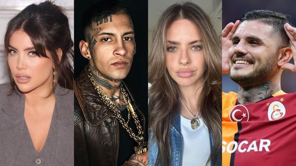Wanda Nara, Mauro Icardi, la China Suárez y L-Gante se encontraron en un restaurante.