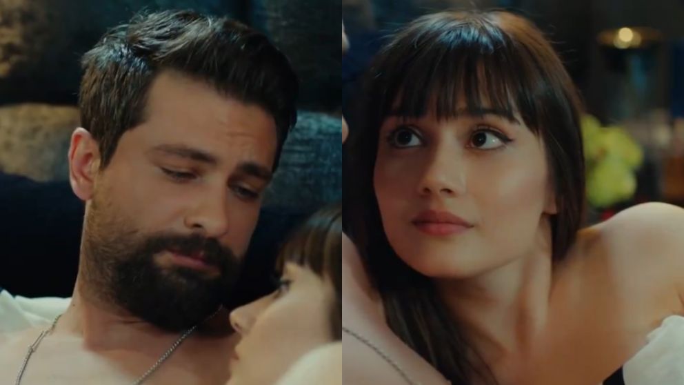 El amor entre Zeynep y Alihan en "Pasión prohibida" (Foto captura de Telefe).