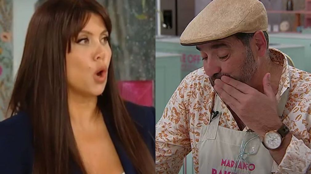 Wanda Nara quiso ayudar a Mariano I�dica en "Bake Off Famosos" y le destroz� su plato.