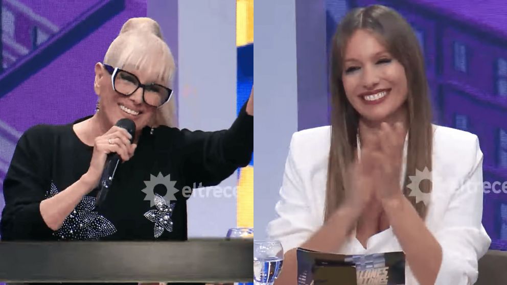Valeria Lynch junto a Pampita en "Los 8 escalones". (Captura El Trece)