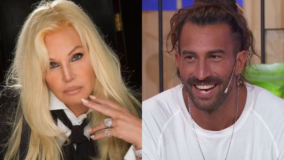 Lisandro de "Gran Hermano" se volvió viral por los gestos que hizo a espaldas de Susana Giménez. (Foto: La Nación y Telefe).