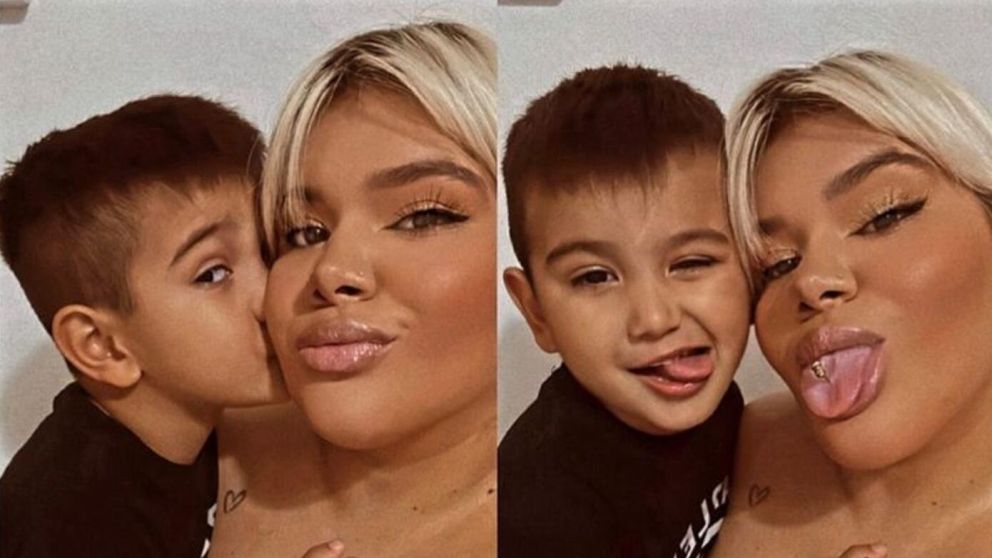 More Rial y su hijo Francesco.