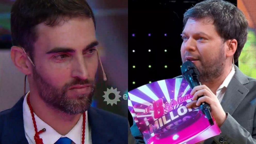 Guido Kaczka tuvo que frenar a un jugador de "Los 8 escalones".