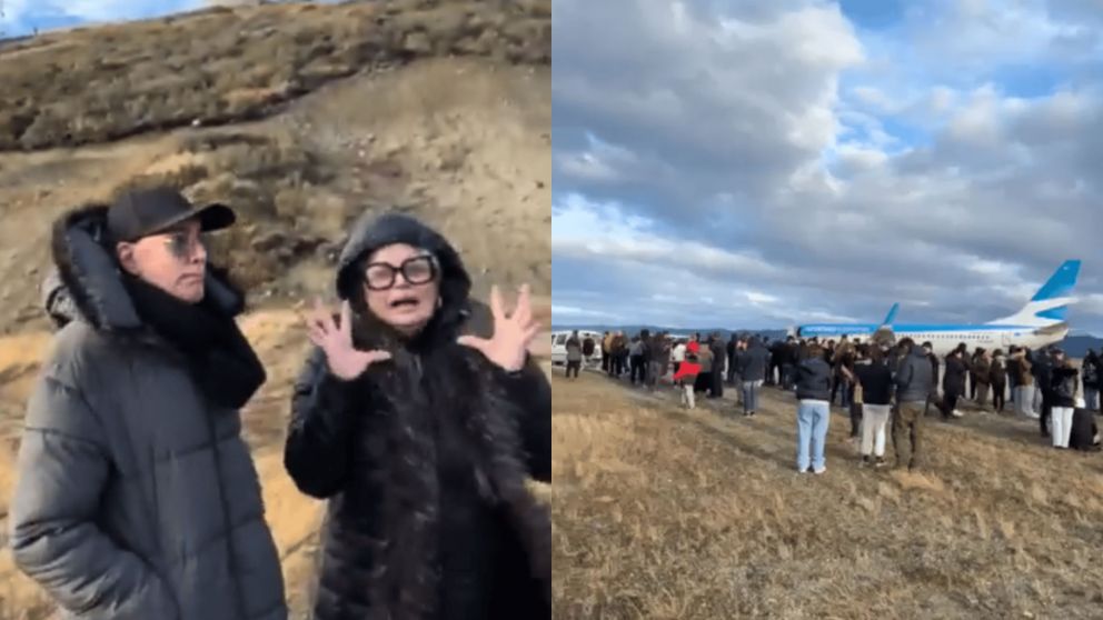 Carmen Barbieri y Marcelo Polino, a bordo del vuelo amenazado.