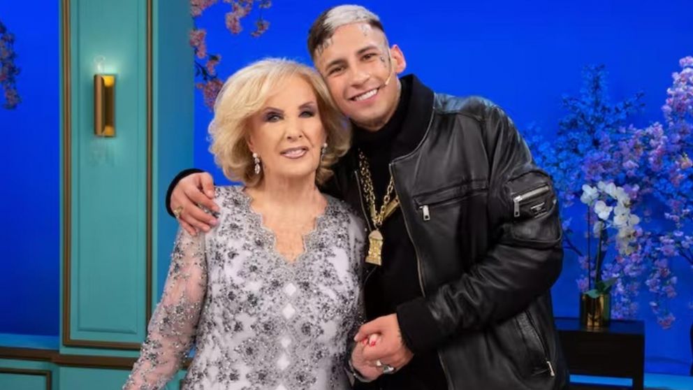 Mirtha Legrand recibió la visita de L-Gante en su programa. (Foto: La Nación).