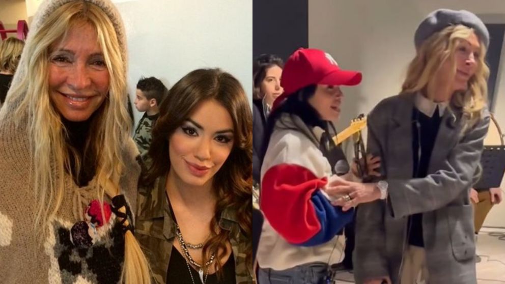 El reencuentro de Lali Espósito y Cris Morena en los ensayos del "Cris Morena Day". (Foto: Web e Instagram/ @gregorossello).