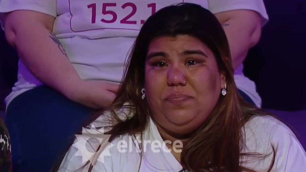 El difícil momento de Camilota, de "Cuestión de peso". (Captura El Trece)