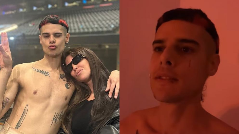 Amenazaron a Ca7riel tras su beso con Wanda Nara (Instagram/@wanda_nara y @ca7riel).