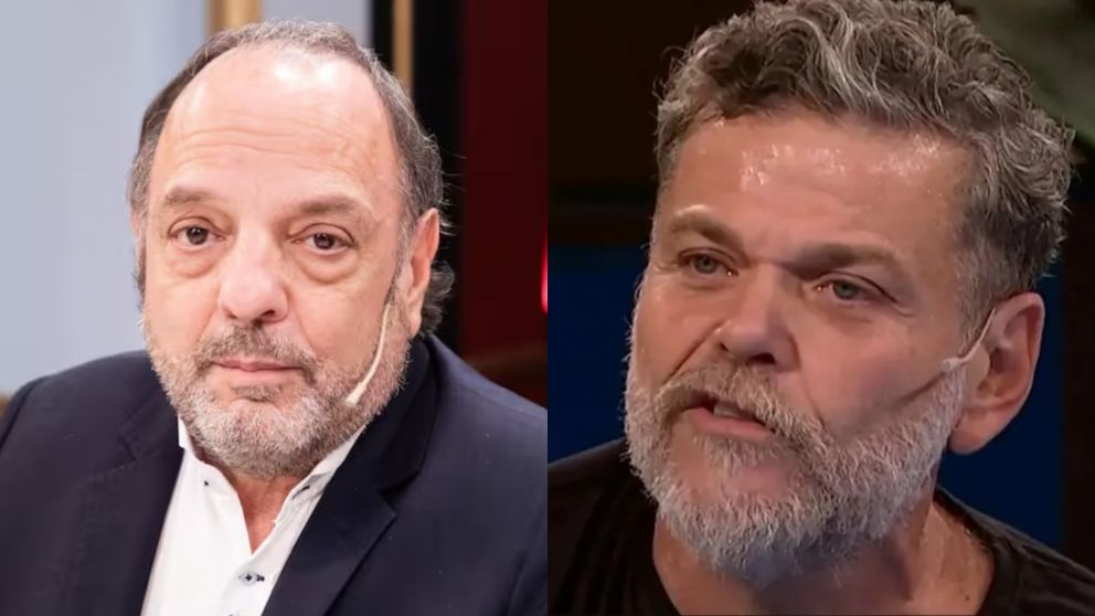 El tenso cruce de Alfredo Casero y Baby Etchecopar en "La noche de Mirtha". (Foto: web).