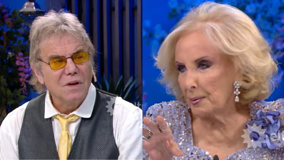 El pase de factura de Mirtha Legrand a Beto Casella. (Foto captura de El Trece).