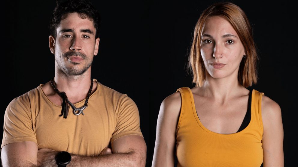 Francisco y Aixa, muy cercanos en "Survivor: Expedici�n Robinson". (Fotos: Telefe)