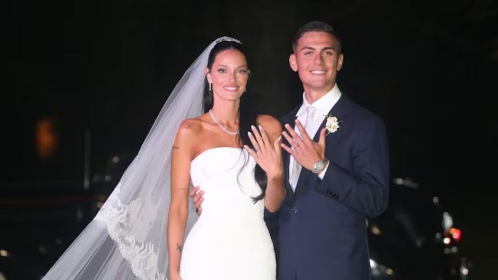 El casamiento de Oriana Sabatini y Paulo Dybala. (Foto: El Trece).