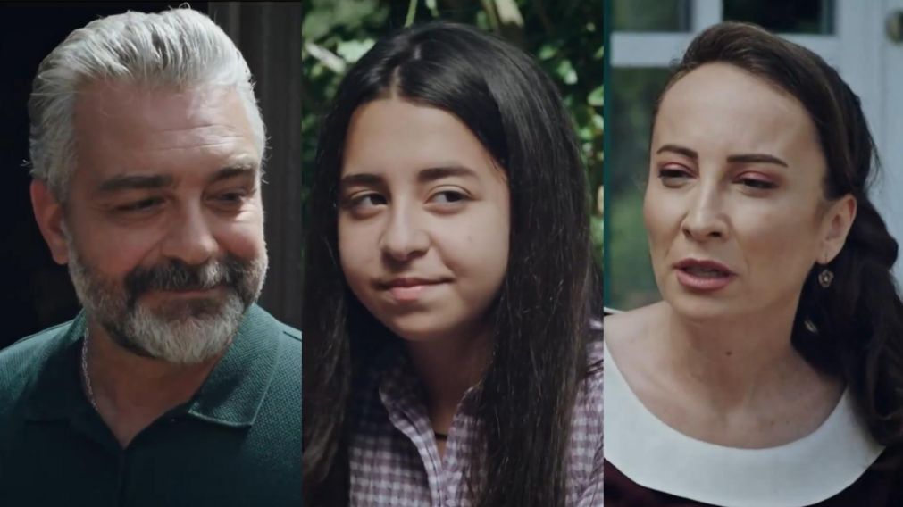 El acercamiento romántico en "Melissa" (Foto captura de Telefe).