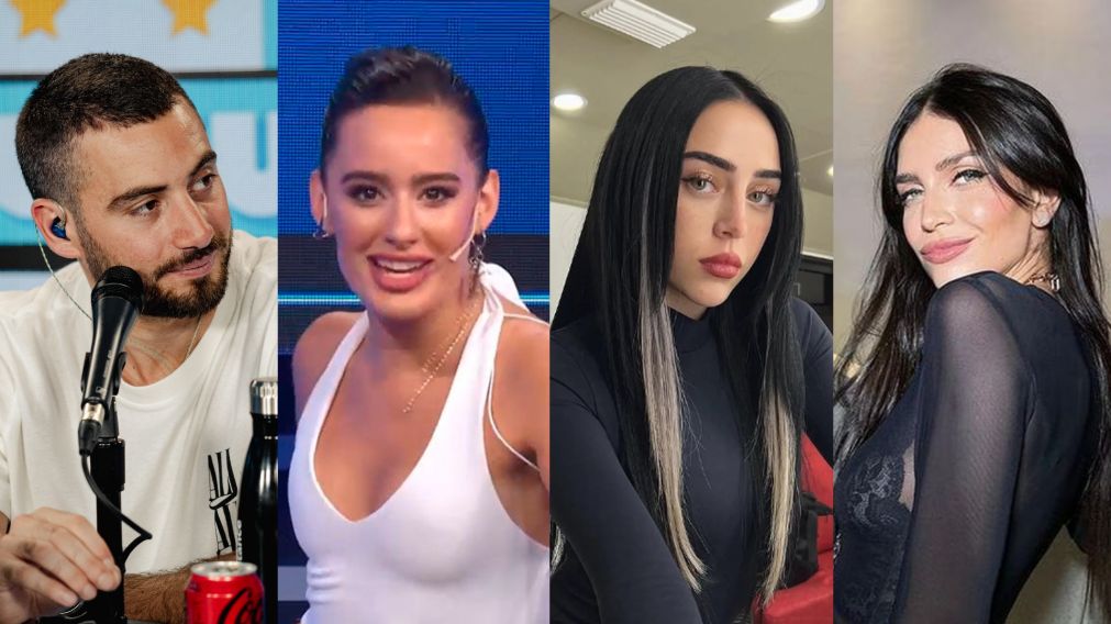 Nico Occhiato, Flor Jazm�n, Zaira Nara, Diego Leuco, Lizardo Ponce y Nicki Nicole, en una gala de premios internacionales.
