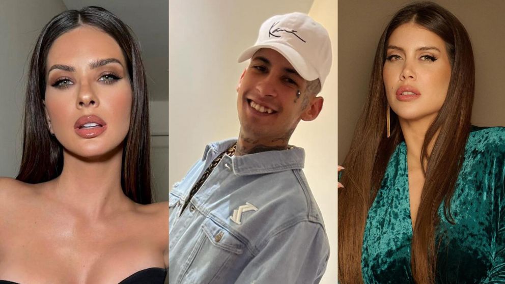 El acercamiento de L-Gante a Wanda Nara. (Instagram/@sangrejaponesa, @lgante_keloke y @wanda_nara).